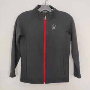 Spyder Kid's Zip Up Sweatshirt in Black Size Youth Medium